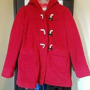 Kids Red Toggle Coat
